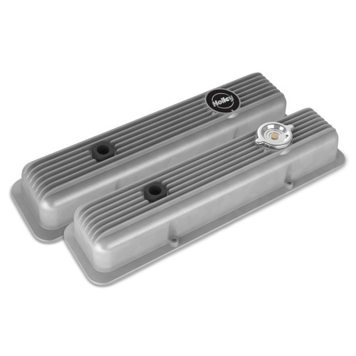 PartzBiz CM: 241-134-Holley Valve Covers - Muscle Series - Finned - SBC - Natural PartzBiz CM: 241-134-Holley Valve Covers - Muscle Series - Finned - SBC - Natural