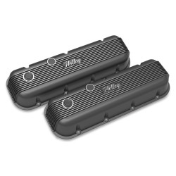 PartzBiz CM 241-302 - Holley Vintage Series Finned Valve Covers - BBC - Satin Black Machined PartzBiz CM 241-302 - Holley Vintage Series Finned Valve Covers - BBC - Satin Black Machined