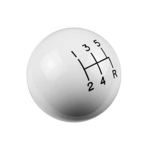 PartzBiz CM: 1630008-Hurst Shift Knob - 5-Speed Pattern - White