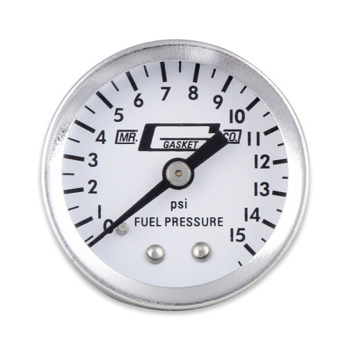 PartzBiz CM: 1561-Mr. Gasket Fuel Pressure Gauge - 0-15 PSI - 1-1/2 Inch Diameter