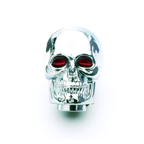 PartzBiz CM: 9628-Mr. Gasket Shifter Knob - Chrome - Skull With Red Eyes