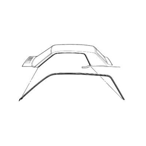 PartzBiz CM: C5ZZ-6551222-3C-Scott Drake Coupe Roof Rail Seal