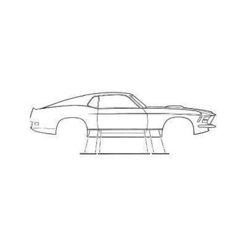 PartzBiz CM: D0ZZ-6320938KIT-Scott Drake Mach 1 Rocker Moldings PartzBiz CM: D0ZZ-6320938KIT-Scott Drake Mach 1 Rocker Moldings