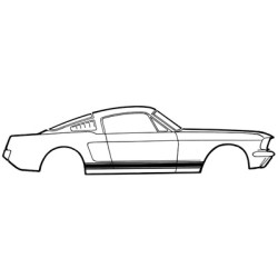 PartzBiz CM C5ZZ-6520000-B - Scott Drake Stripe Kit, White PartzBiz CM C5ZZ-6520000-B - Scott Drake Stripe Kit, White