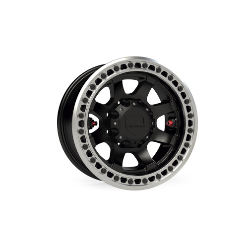 PartzBiz CM: 1059086-Olympus Beadlock Off-Road Wheel - 8x6.5'' -25mm - Metallic Black