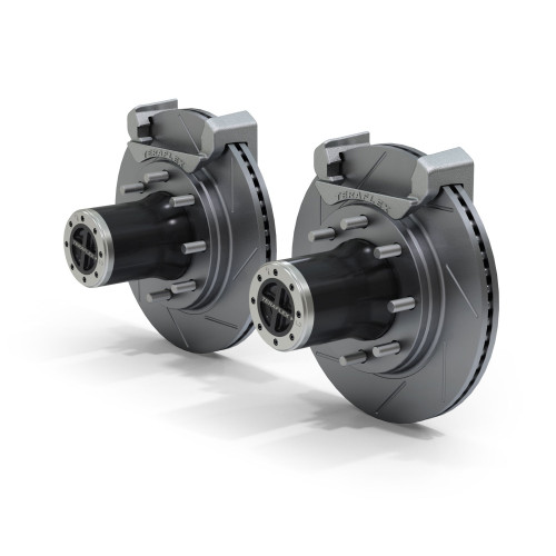 PartzBiz CM: 3034410-JK: Dana 30/44 Front Axle 8-Lug Locking Hub Conversion Kit W/ Slotted Big Rotors