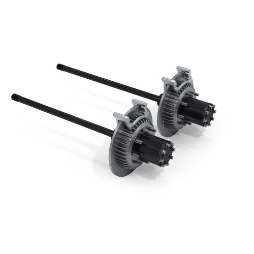 PartzBiz CM: 3043300-JK: Dana 44 Rear Axle 8-Lug Full-Float Conversion & Slotted Big Rotors-32-Spline