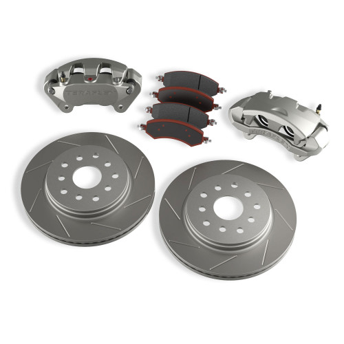 PartzBiz CM: 4303420-JK: Front Big Brake Kit W/ Slotted Rotors - 5x5
