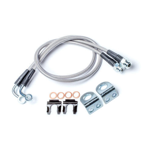 PartzBiz CM: 4353310-JK / TJ: 26'' Stainless Steel Braided Brake Line Kit - Front