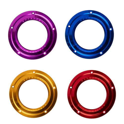 PartzBiz HD: 19012477-Transparent 5-Holes Derby Cover Fit For '16-Later Touring - Gold