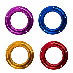 PartzBiz HD 19012478 - Transparent 5-Holes Derby Cover Fit For '16-Later Touring - Purple