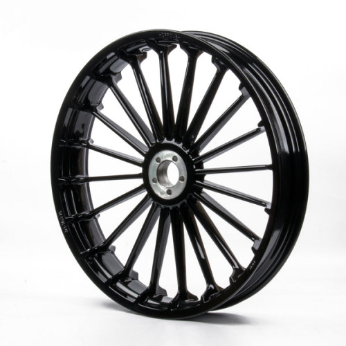 PartzBiz HD: 19021466-Gloss Black Turbo Tubeless Wheels For Harley Softail Fat Boy 2018-2026 - 18x8.5 PartzBiz HD: 19021466-Gloss Black Turbo Tubeless Wheels For Harley Softail Fat Boy 2018-2026 - 18x8.5