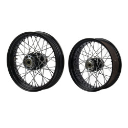 PartzBiz HD 190325468 - Stock Size Spoke Tubeless Wheel For Harley Sofail 2018+ Street Bob & Softail Standard - Black Rear 16x3.5