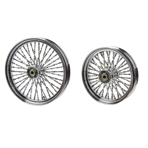 PartzBiz HD: 19034568-Fat Twisted Chrome Spoke Tubeless Wheel For Harley Sofail 2018+ Heritage classic/Slim/Deluxe - 16x3.5” Rear Wheel