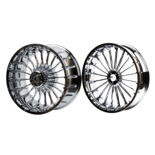 PartzBiz HD: 190347123-Chrome Tubeless Wheels For Harley Softail Fat Boy 2018-2025 - 18x4.25