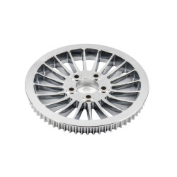 PartzBiz HD 190356414 - Motorcycle Chrome Spoke Pulley Matching Wheels For Harley Softail All Models Fat Boy Breakout - Default Title