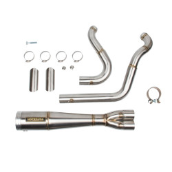 PartzBiz HD 190356479 - Stainless Steel 2IN1 Exhaust System For 2018-206 Harley Softail  Street Bob Low Rider S/ST Fatboy Breakout Slim - Default Title