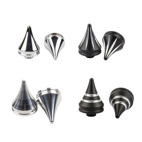 PartzBiz HD: 190392558-Axle Nut Covers for Harley 2018+ Softail Fatboy Breakout Street Bob - Chrome / [Front]Breakout