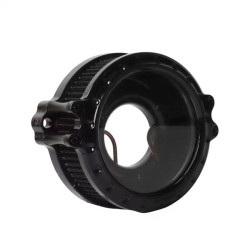 PartzBiz HD 19039545 - Super Ring Round Air Cleaner For Harley Davidson 2018-2024 Softail 107/114/117 All Models & 2017-2023 Touring 107/114/117 All Models - Black