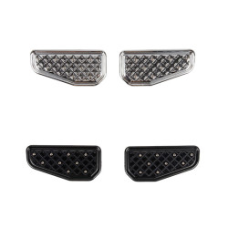 PartzBiz HD 19057413 - Waffle Passenger Floorboards For Harley 2018+ Fat Boy/Heritage Classic/Deluxe/Slim - Chrome