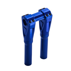 PartzBiz HD 7 - Hoprousa 6/8/10/12 icnh Height fit 1&1.25 inch Size Handlebar Adjustable Handlebar Riser with Stright Up For Harley Dyna Fat Bob Street Bob Low Rider Touring Electra Glide Fatboy Aluminum - Blue / 10 inch