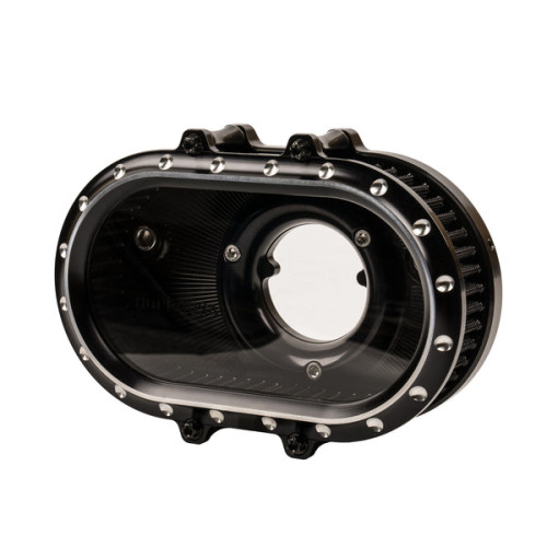 PartzBiz HD: AIR-M8-RBKW-Hoprousa Motorcycle Air Intake System CNC Black Transparent Air Cleaner High Performance For Harley Davidson 2018+ Softail All Model Fatboy Breakout 2017+ Touring All Model Road King Street Electra Glide Trike - with Red Filter