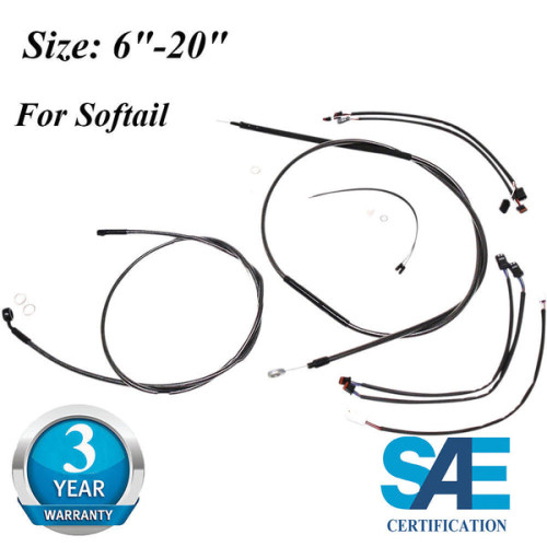 PartzBiz HD: CA028-Black Cable Brake & Clutch Line Wire Kits For Harley Davidson Softail Models 6 PartzBiz HD: CA028-Black Cable Brake & Clutch Line Wire Kits For Harley Davidson Softail Models 6