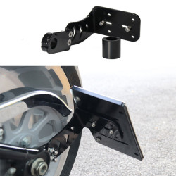 PartzBiz HD HLHX036-2 - Gloss Black License Plate Relocation Bracket Kit for Harley Softail 2008-2025 Models - 2008-2017 Harley Softail PartzBiz HD HLHX036-2 - Gloss Black License Plate Relocation Bracket Kit for Harley Softail 2008-2025 Models - 2008-2017 Harley Softail