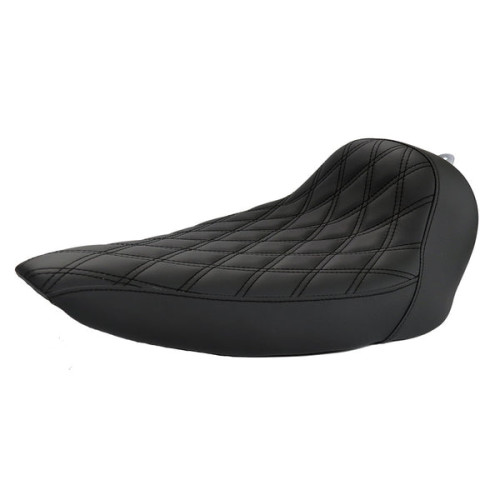 PartzBiz HD: SE-BR260-BLK-Riders Solo Seat for Short Rear Fender Fit For Harley Davidson Softail 2013-2017 Breakout - Black Stitching