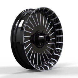 PartzBiz HD WHL-18R-BST - Hoprousa 3D Custom Motorcycle Cast Forged FAT RADIATER Rear Front Wheels For 2018-2023 Harley Softail Fatboy Breakout - 18x8.5