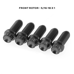 PartzBiz HD HD-T8MM-B5 - Titanium Brake Rotor Hardware Kit (Black, M8)