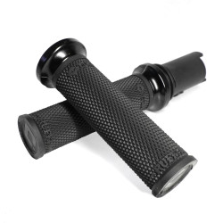PartzBiz HD V30HTCB-B - H-D 2023+ CVO: V-TWIN LOCK-ON™ RUFFIAN GRIP SET (Black / Black)