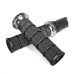 PartzBiz HD: V31HTC-BB-S-H-D 2023+ CVO: V-TWIN LOCK-ON™ HART-LUCK SIGNATURE FULL-WAFFLE GRIP SET (Black / Silver)