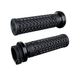 PartzBiz HD V31VHCWGR-BG - Vans V-Twin LOCK-ON Grip Set - 1984+ H-D (Gum Rubber / Black)