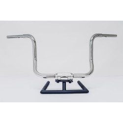 PartzBiz HD SIXBENDKICKER10GB - KST Kustoms Gloss Black 10” Six Bend Kicker Handlebars Bars Harley Touring FLH