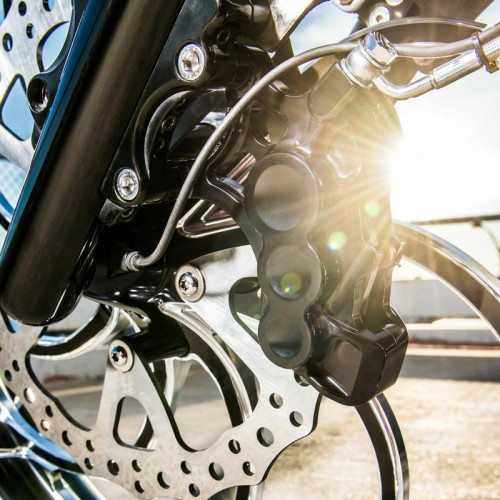 PartzBiz HD: 3486774-Arlen Ness 6 Piston Bore Caliper Black Front Left 14” Harley Big Twin XL 06-21 PartzBiz HD: 3486774-Arlen Ness 6 Piston Bore Caliper Black Front Left 14” Harley Big Twin XL 06-21