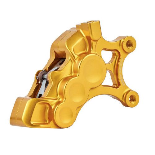 PartzBiz HD: 3486733-Arlen Ness 6 Piston Bore Caliper Gold Front Right 11.8” Harley Big Twin XL 06-21 PartzBiz HD: 3486733-Arlen Ness 6 Piston Bore Caliper Gold Front Right 11.8” Harley Big Twin XL 06-21