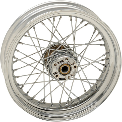 PartzBiz HD: 3447195-Chrome 17” x 4.5” Rear 40 Spoke Wheel Rim Harley Dyna FXD FLD 2008-2017 W/O ABS PartzBiz HD: 3447195-Chrome 17” x 4.5” Rear 40 Spoke Wheel Rim Harley Dyna FXD FLD 2008-2017 W/O ABS