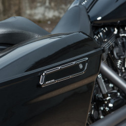 PartzBiz HD 03-585 - Arlen Ness Black Beveled Cut Saddlebag Latch Covers Harley Touring 2014-2017 FL PartzBiz HD 03-585 - Arlen Ness Black Beveled Cut Saddlebag Latch Covers Harley Touring 2014-2017 FL