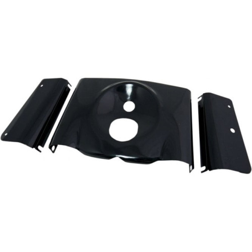 PartzBiz HD: 3465034-Drag Specialties 3 Piece Fork Tins Smooth Black Cover Harley 86-17 FLST Softail