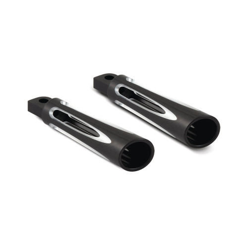 PartzBiz HD: 3461572-Arlen Ness Footpegs Foot Pegs Aluminum Black Deep Cut Motorcycle Bike Footrest