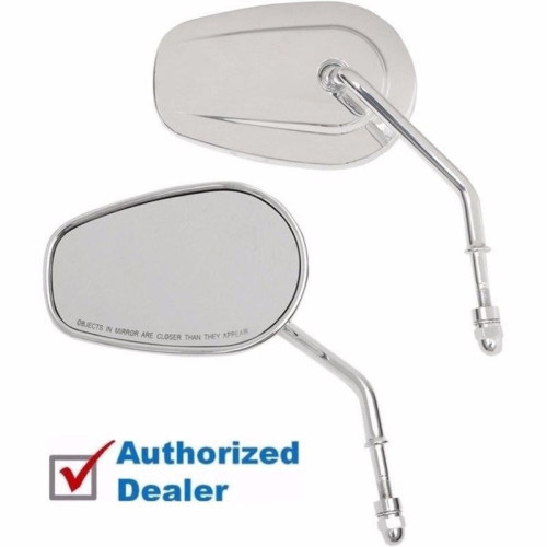 PartzBiz HD: 3481185-Drag Specialties Chrome OE Style Tapered Long Stem Teardrop Mirrors Pair Harley PartzBiz HD: 3481185-Drag Specialties Chrome OE Style Tapered Long Stem Teardrop Mirrors Pair Harley