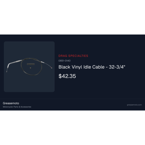 PartzBiz HD: 3473824-Black Vinyl Idle Cable 32 3/4” 90 Degree 4 3/4” Travel Harley 96-17 Big Twin Cam