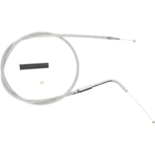 PartzBiz HD: 3473924-Braided Stainless Idle Cable 52” 90 Degree 4 3/4” Harley 96-17 Big Twin Cam XL PartzBiz HD: 3473924-Braided Stainless Idle Cable 52” 90 Degree 4 3/4” Harley 96-17 Big Twin Cam XL