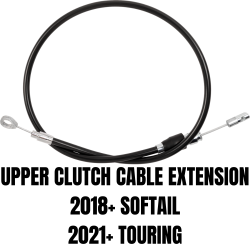 PartzBiz HD 0652-2865 - Drag Specialties Upper Clutch Cable Black Vinyl 54” Harley Softail Touring 18+