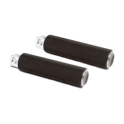PartzBiz HD 07-934 - Arlen Ness Fusion Dual Ring Footpegs Male Black Pair Driver Passenger Harley
