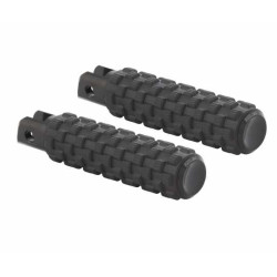 PartzBiz HD 07-956 - Arlen Ness Airtrax Footpegs Male Black Knurled Pair Driver Harley Softail 18+