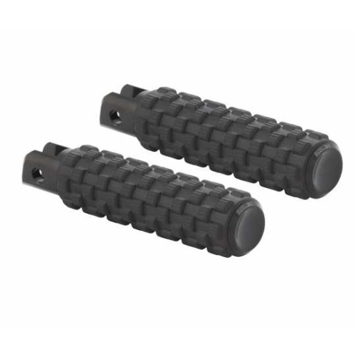 PartzBiz HD: 3485707-Arlen Ness Airtrax Footpegs Male Black Knurled Pair Driver Harley Softail 18+