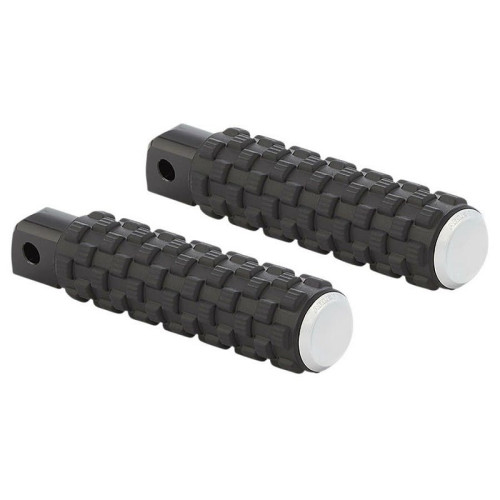PartzBiz HD: 3485711-Arlen Ness Airtrax Footpeg Male Chrome Knurled Pair Passenger Harley Softail 18+