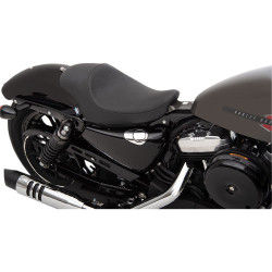 PartzBiz HD 0804-0743 - Drag Specialties 3/4 Solo Seat Smooth Black Vinyl Front 04-19 XL Models Harley PartzBiz HD 0804-0743 - Drag Specialties 3/4 Solo Seat Smooth Black Vinyl Front 04-19 XL Models Harley